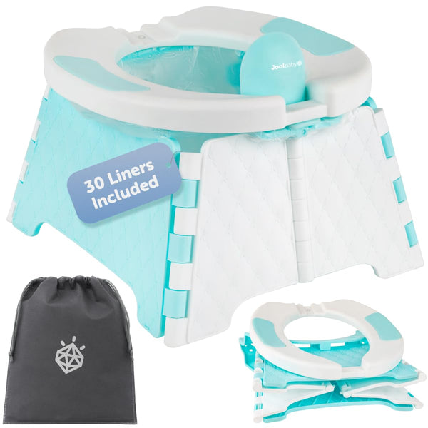 Jool Baby Portable Potty Training Chair with Travel Bag and 30 Liners,