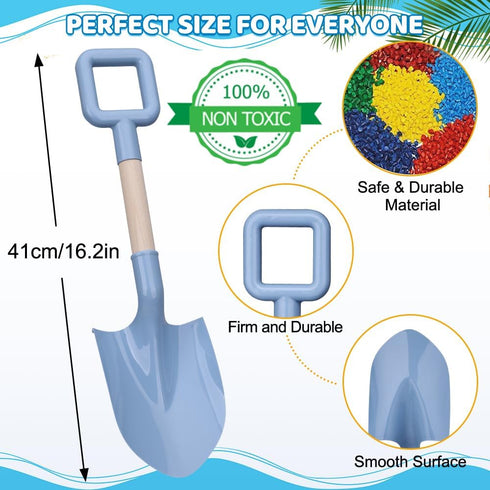16inch/40cm (3PCS) Dilabnda Kids Beach Sand Shovels, Sand Shovels for Garden, Large Beach Snow Spade Scoop for Kids