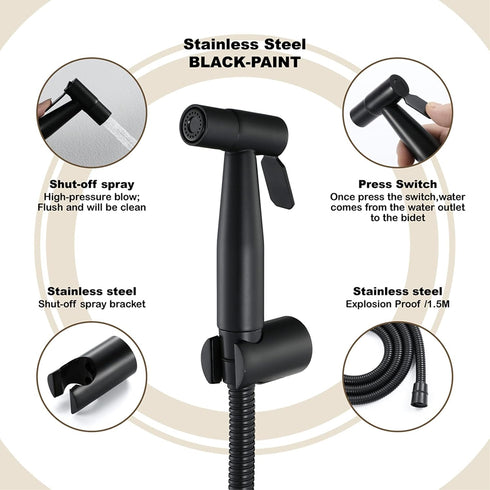 WIMPBLADB Set HandheldSprayer Quality Stainless Steel Supercharge Cloth Diaper Sprayer BrushedSprayer with Stainless