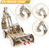 Mini Tudou 3D Wooden Construction Excavator Vehicle Toys Set, STEM Science Kit with Air Pressure System to Build A Wood Excavator Model Including 3 Replaceable Gripper & Digger for Kids Boys Girls