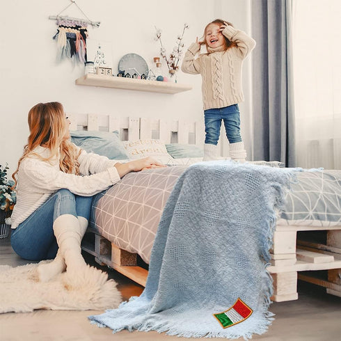 Fastasticdeals Custom Embroidery Nursery Bedding Baby Blankets for Boys & Girls Italy Cotton