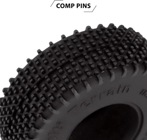 INJORA 1.0 Tires - S5 All Terrain Comp Pin Crawler Tires for TRX4M AX24 SCX24 FCX24 Upgrade Parts, 55 * 20mm