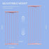 GGUO Hammock Corner Stuffed Animal Storage Net - Stuffed Animals Holder with Lights - Plush Toy Organizer Hanging