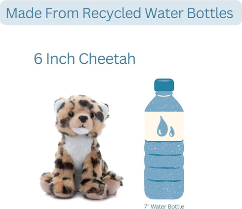6 inches The Petting Zoo Cheetah Stuffed Animal Plushie, Gifts for Kids, Wild Onez Babiez Zoo Animals, Cheetah Plush
