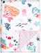PHF Minky Baby Blanket for Girls with Double Layer and Soothing Raised