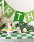 Green Happy Birthday Banner, Greenery Theme Party Bunting Supplies for Birthday Garland Nursery Hanging Decoration 13pcs