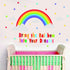 Bamsod Rainbow Wall Sticker, Kids Wall Decal Art for Girls Bedroom Nursery Home Decor, 16.5x32.6 inch