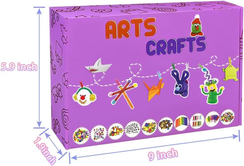 2000 Pcs DIY Arts and Crafts Supplies Kit for Kids, All in 1 Crafting Collage Activity for Toddlers Age 5-9