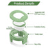 MCGMITT Portable Potty for Kids Travel - Foldable Training Toilet Chair for Toddler Girls with Storage Bags, Potty
