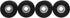 Teak Tuning Eco 85D CNC Poly Fingerboard Wheels, Street Shape, 7.5mm Dia., 5mm Wide - Black Colorway