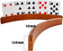 Yuanhe Wooden Playing Card Holders - Curved Card Game Tray Rack, Set of 4