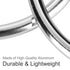 Accmor 3 inch Baby Sling Ring, Aluminium Wrap Rings, Soft Carrier Accessory for Infants & Toddlers (Bright Silver)