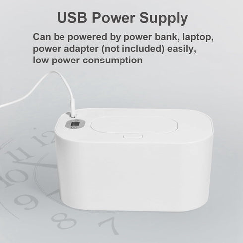 lyrlody 45 80PCS Baby Wipe Warmer, Baby Wipe Warmer Dispenser, USB Powered, Constant Temperature Heating for Sensitive