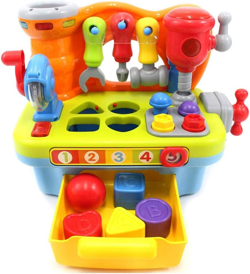 1 Yiosion Musical Learning Tool Workbench Toys for Year Old Boy, One Year Old Boy Gifts, Toddler Tool Bench with Shape