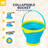 9 Pack Set 3 3 3 4-8 Summer TOY Life Sand Buckets Toys with Collapsible Beach Buckets Shovels and Rakes, Toddlers Beach