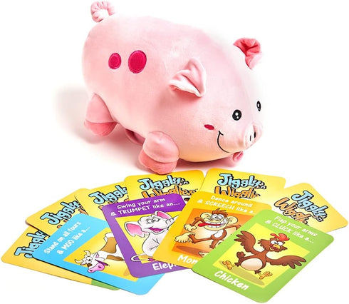 Cuddle Barn Jiggly Wigglies Piggy - Animated Interactive Stuffed Animal Plush Toy, 11 inches, Plays Pop Goes The Weasel