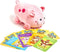 Cuddle Barn Jiggly Wigglies Piggy - Animated Interactive Stuffed Animal Plush Toy, 11 inches, Plays Pop Goes The Weasel