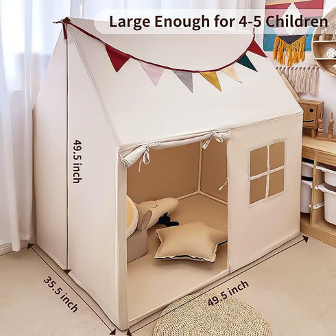 Kids Tent Indoor Playhouse, Kids Play Tent Large Kid Playhouse Toys Toddler Tent Play House with Pennant Banners, Kid