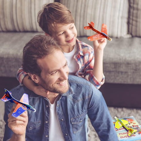 WODMAZ 7 Foam Airplanes Toys for Kids, Different Designs Foam Planes for Boys Girl School Classroom Exchange Prize, Fun