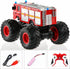 1:18 2.4GHz Remote Control Monster Truck - Scale RC Monster Fire Fighter, Big Wheel School Bus with Lights, Sounds