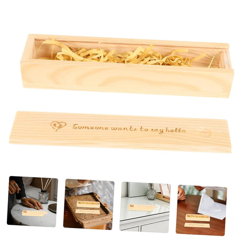 Levemolo Wooden Pregnancy Test Storage Box with Lid Multifunctional Keepsake Organizer for Pregnancy Tests