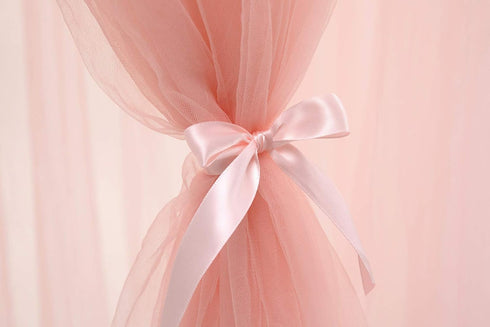 Kids Princess Bed Canopy - Pink Hanging Mosquito Net for Nursery