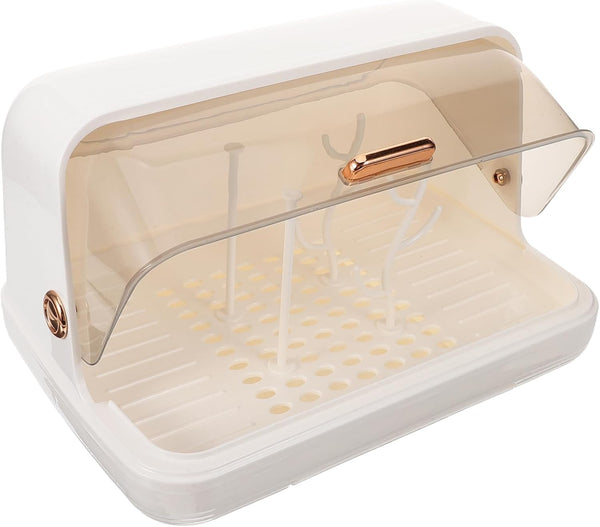 Baby Bottle Drying Rack Dust Cover Countertop Bottle Holder for Easy Drying