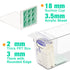 Ugotfeels 2 Breastmilk Storage Container with L Shaped Separator Boards, Dividers Will Flatten Standing Breast Milk
