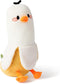 PEACH CAT Banana Duck Plush Pillow, Cute Stuffed Animal for Girls and Boys, White 19.7"