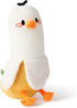 PEACH CAT Banana Duck Plush Pillow, Cute Stuffed Animal for Girls and Boys, White 19.7"