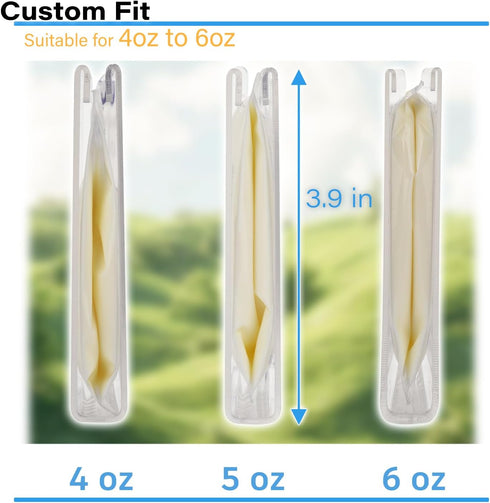 Ugotfeels (2 Pack) Breastmilk Storage Container with Freezer Flattener Kit, Large Capacity Organizer Bins