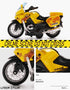 Pull Back Motorcycle Toys with Music Lighting, Police Motorcycles for Boys Kids Age 3-12 Years - Yellow
