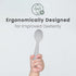 Miniware Silicone Baby Spoon for Training - BPA Free Utensils, 100% Food Grade Silicone, Modern Toddler Spoons (Grey