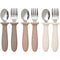 6 Pieces Toddler Utensils Set, Children Silverware with Silicone Handle, Safe Spoons and Forks, Dishwasher Safe