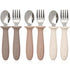 6 Pieces Toddler Utensils Set, Children Silverware with Silicone Handle, Safe Spoons and Forks, Dishwasher Safe