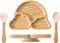 Bamboo Suction Plate for Baby Kid Toddler Plate Spoon Fork Set with