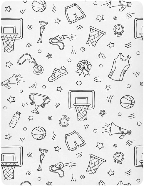 KICPOAY 39 27 Fitted Crib Sheets Basketball Sport Stretchy Portable Playard Sheets for Baby Toddler, Breathable Soft