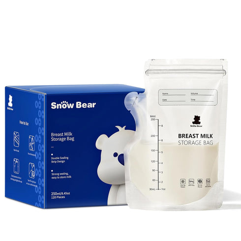 Snow Bear 8oz Breastmilk Storage Bag, 120 Count Breast Milk Storage Bags