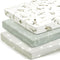 GRSSDER Pack n Play Sheets Fitted 3 Pack, Stretchy Ultra Soft Jersey