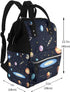 HCBPWVQA Backpack Daypacks Backpack Mommy The Solar Family Diaper Bag with Changing Pad and Pacifier Holder