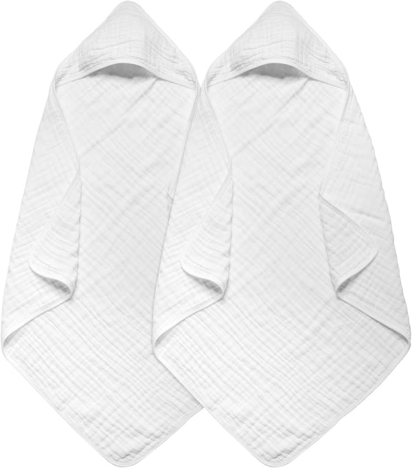 Arnzion Baby Hooded Towels for Babies and Toddlers, Muslin Baby Bath Towel Soft