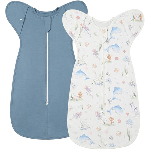 ANYEDDE 2-Pack Baby Swaddle - Arms Up Swaddle 6-9 Months for Baby