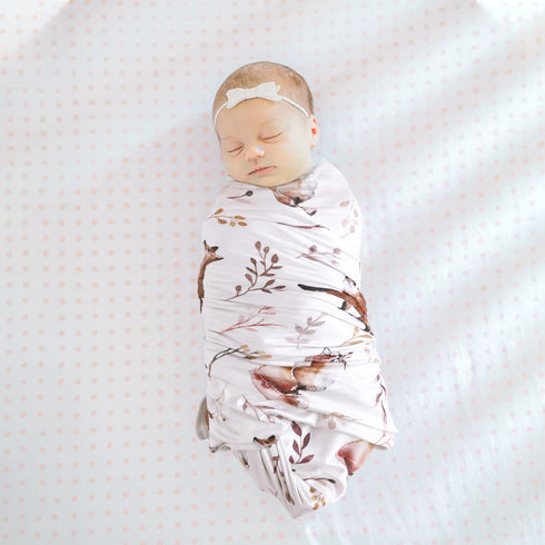 GRSSDER Baby Blankets, Super Soft Stretchy Jersey Knit for Girls and Boys, Double Layer Reversible Receiving Blankets