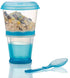 INOGIH Portable Cereal On the Go Cups with Spoon (Blue) - Breakfast Drink-Cup Cereal To-Go Container