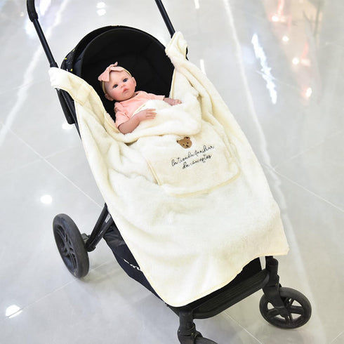 SONARIN Cute Hooded Baby Carrier Cover,Windproof Warm Winter Cover for Baby Carrier,Universal Sling Cloak Cape Stroller