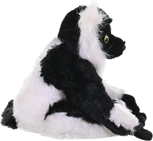 8 inches, Wild Republic Black and White Lemur, Cuddlekins Mini, Stuffed Animal, Gift for Kids, Plush Toy, Fill is Spun