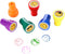 Plastic Stamps for Kids, LUCKYBIRD Self Inking Goofy Smile Silly Face Stamps Set, 6 Count