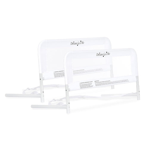 Dream On Me Lightweight Mesh Security Adjustable Bed Rail Double Pack with
