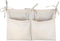 Wanmu Linen Baby Bedside Hanging Storage Bag, Oatmeal 2 Pockets Milk Bottle Bib-Storage