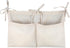 Wanmu Linen Baby Bedside Hanging Storage Bag, Oatmeal 2 Pockets Milk Bottle Bib-Storage